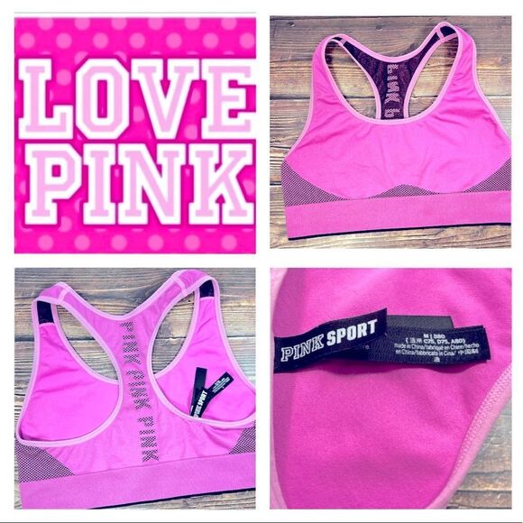 PINK
SEAMLESS LIGHTLY-LINED GYM RACERBACK SPORTS BRA - Picture 1 of 3